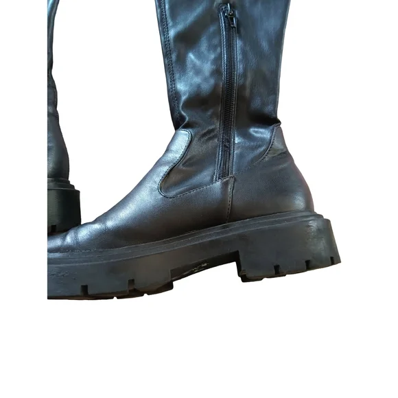 Zara Black Over the Knee Boots - Picture 5 of 7